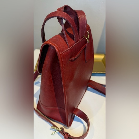 Coach Vintage Daypack Red Leather Gold Hardware 1996 9960 - Picture 3 of 7